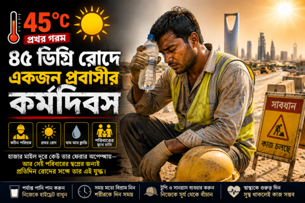 ৪৫ ডিগ্রি রোদে একজন প্রবাসীর কর্মদিবস | সৌদি প্রবাসজীবনের বাস্তব গল্প